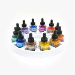 Dr. Ph. Martin's Iridescent Calligraphy Colour Ink 12 X 30ml Set #2 -Pencils Artists 2001684 b
