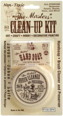 Original B&J 'The Masters' Clean Up Kit With Artist Soap & Brush Cleaner