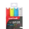 Uni-Ball PWE-8K Liquid Chalk Marker Set Of 4