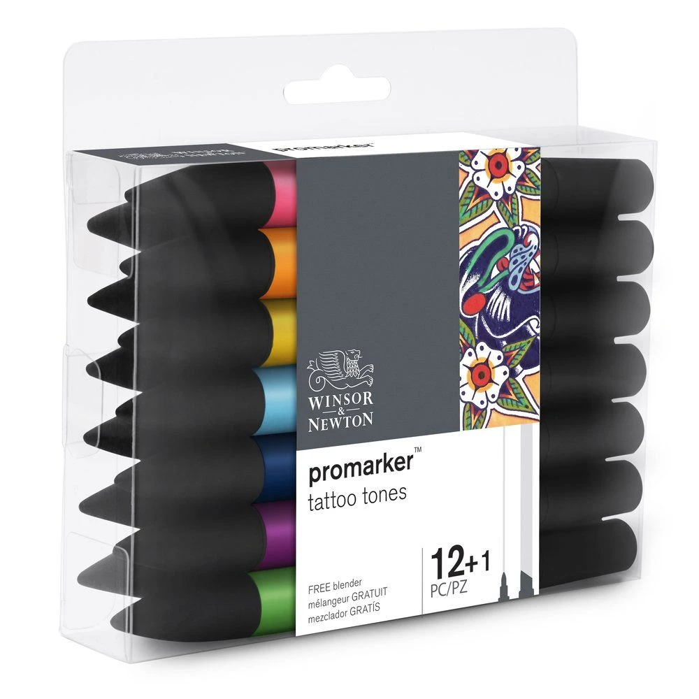 Winsor & Newton Promarker 12+1 Tattoo Tones Set 3 Winsor & Newton Promarker 12+1 Tattoo Tones Set - Image 3