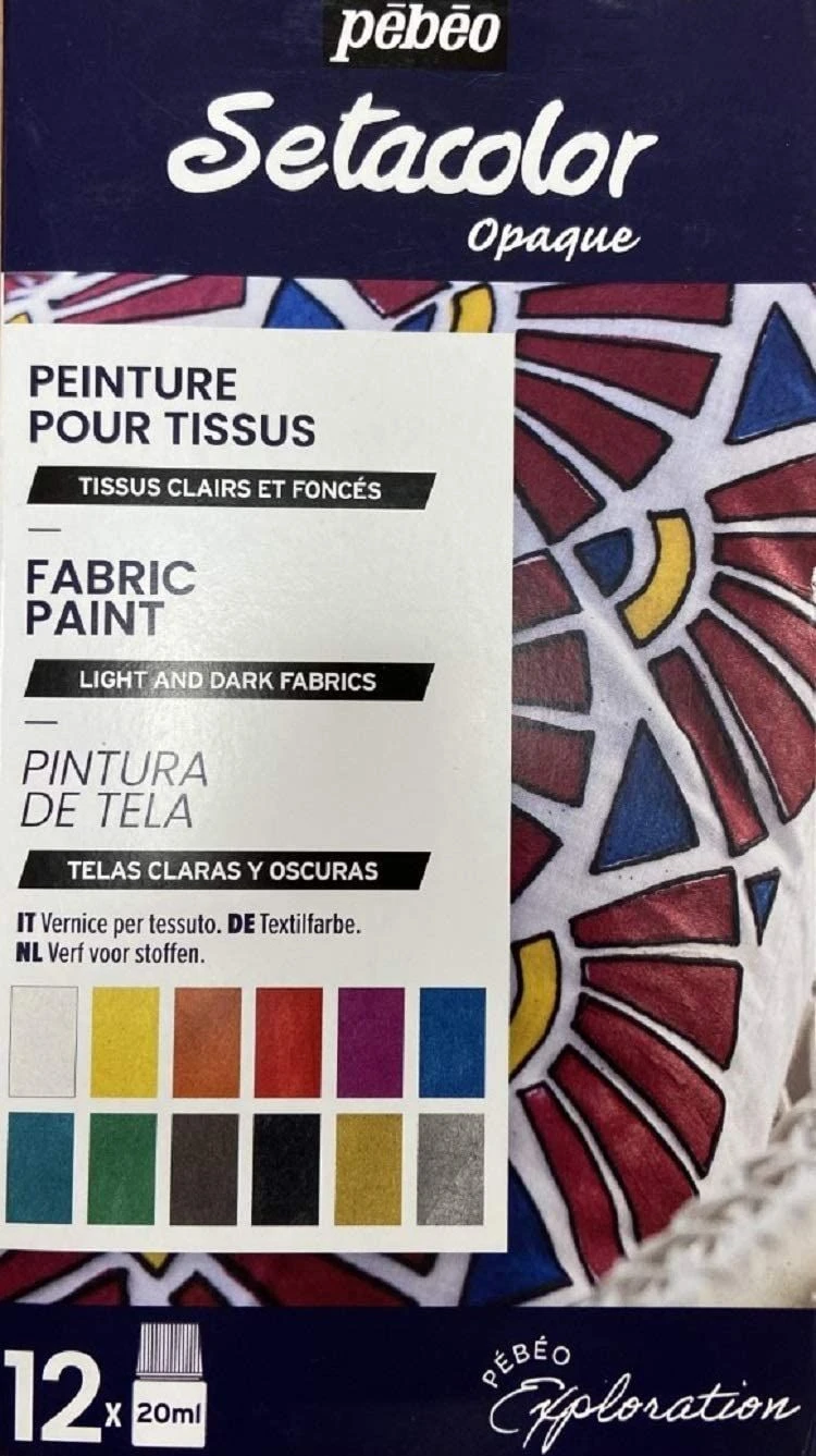 Pebeo Setacolor Shimmer Exploration Set 12 X 20ml 1 Pebeo Setacolor Shimmer Exploration Set 12 X 20ml