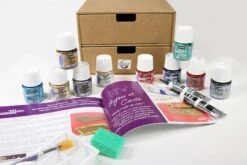 Pebeo Fantasy Moon Collection Set 10 X 45ml & Accessories -Pencils Artists 2001866 c