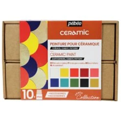 Pebeo Ceramic Collection Set 10 X 45ml & Accessories