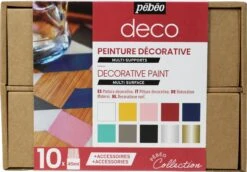 Pebeo Deco Collection Set 10 X 45ml & Accessories