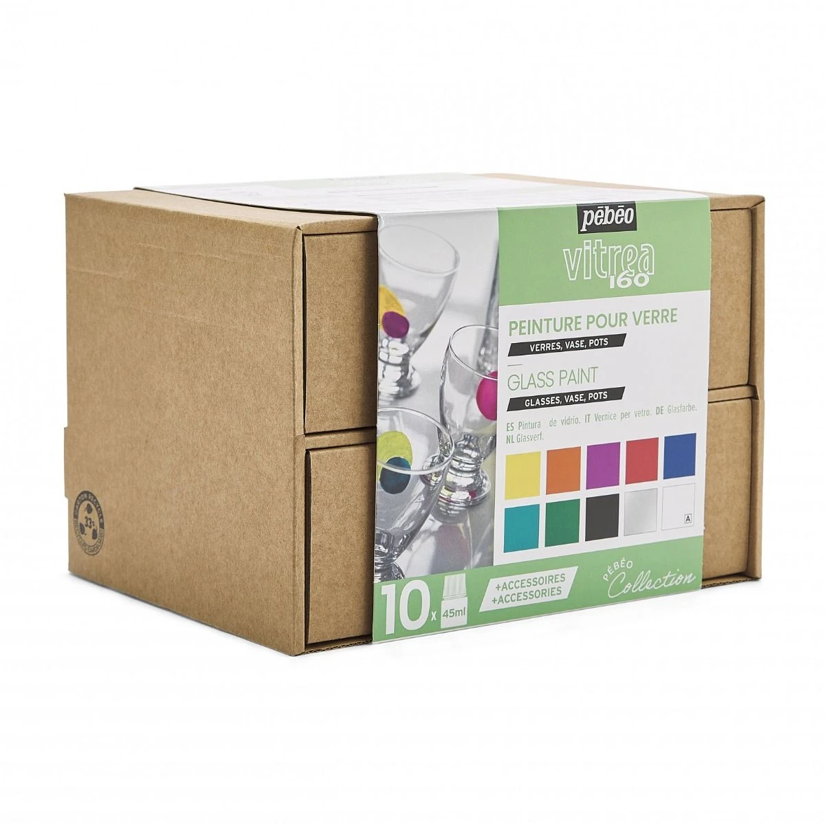 Pebeo Vitrea 160 Collection Set 10 X 45ml & Accessories 2 Pebeo Vitrea 160 Collection Set 10 X 45ml & Accessories - Image 2
