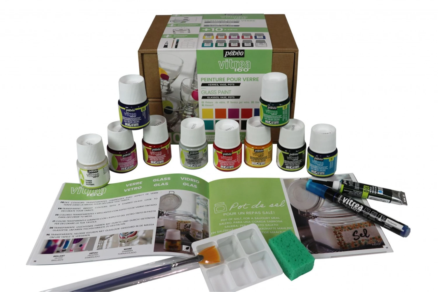 Pebeo Vitrea 160 Collection Set 10 X 45ml & Accessories 6 Pebeo Vitrea 160 Collection Set 10 X 45ml & Accessories - Image 6