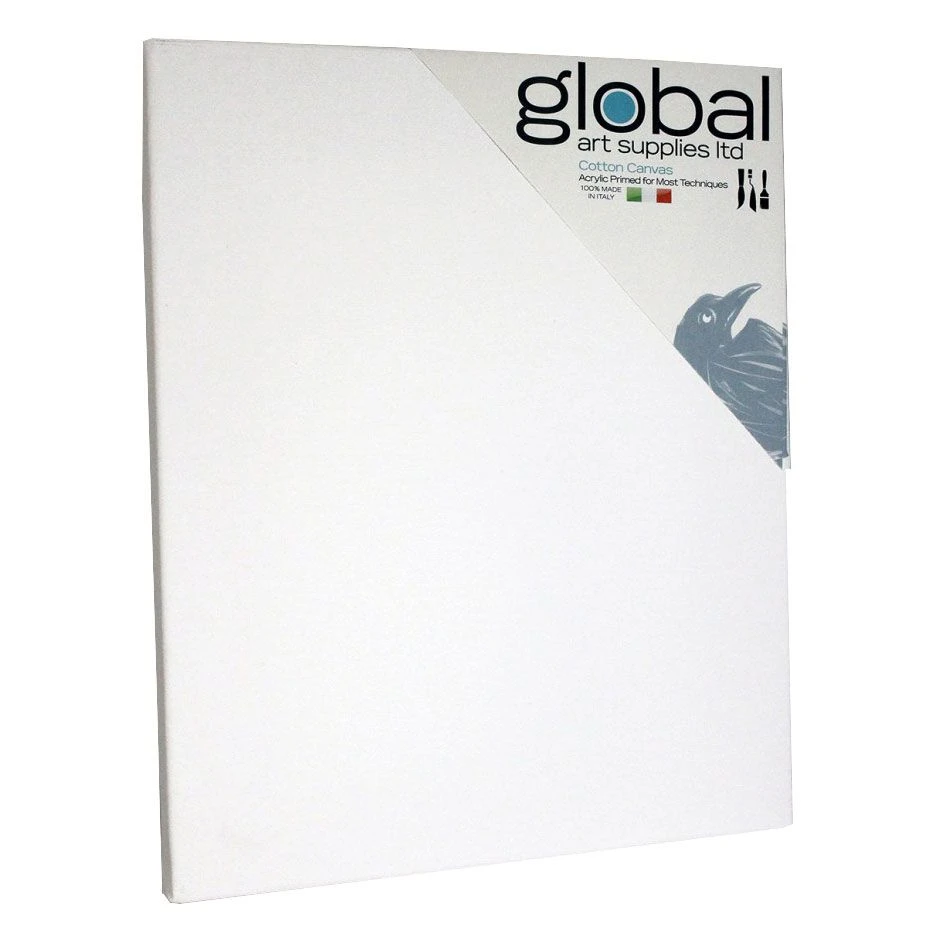 Global Art Supplies Primed Cotton Canvases (Packs Of 4) 1 Global Art Supplies Primed Cotton Canvases (Packs Of 4)