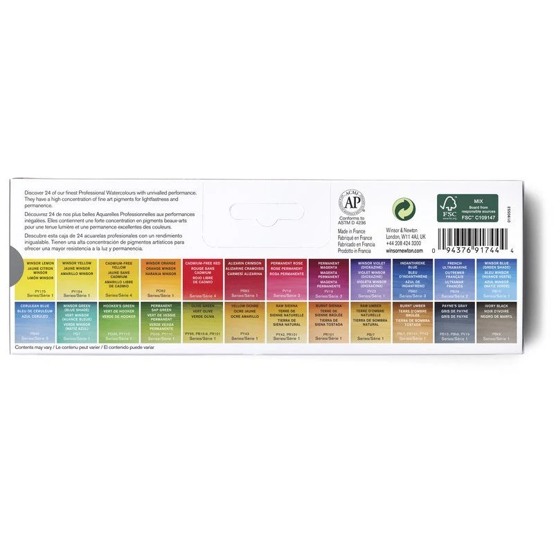 Winsor & Newton Professional Watercolour Complete Travel Tin 24pc 3 Winsor & Newton Professional Watercolour Complete Travel Tin 24pc - Image 3