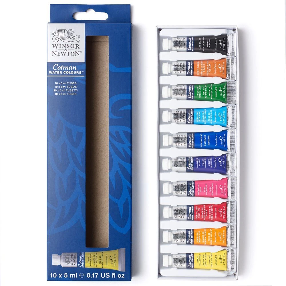 Winsor & Newton Cotman Watercolour Set 10 X 5ml 3 Winsor & Newton Cotman Watercolour Set 10 X 5ml - Image 3