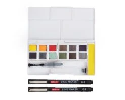 Derwent Line And Wash Paint Pan Set -Pencils Artists 2002055 d