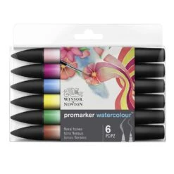 Winsor & Newton Promarker Watercolour Set Of 6 Floral Tones