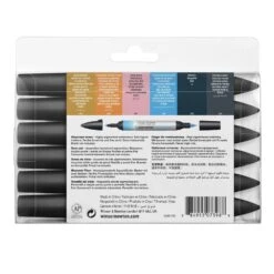 Winsor & Newton Promarker Watercolour Set Of 6 Skyscape Tones -Pencils Artists 2002062 004 b