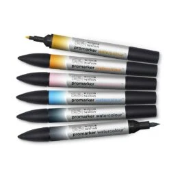 Winsor & Newton Promarker Watercolour Set Of 6 Skyscape Tones -Pencils Artists 2002062 004 c