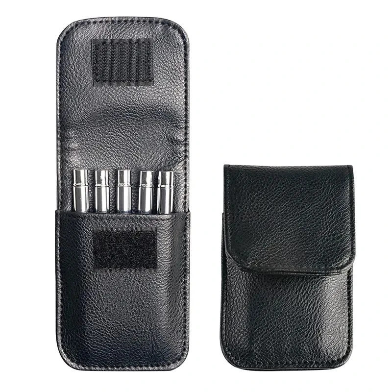 Pocket Brush Set Of 5 In Leather Wallet 3 Pocket Brush Set Of 5 In Leather Wallet - Image 3