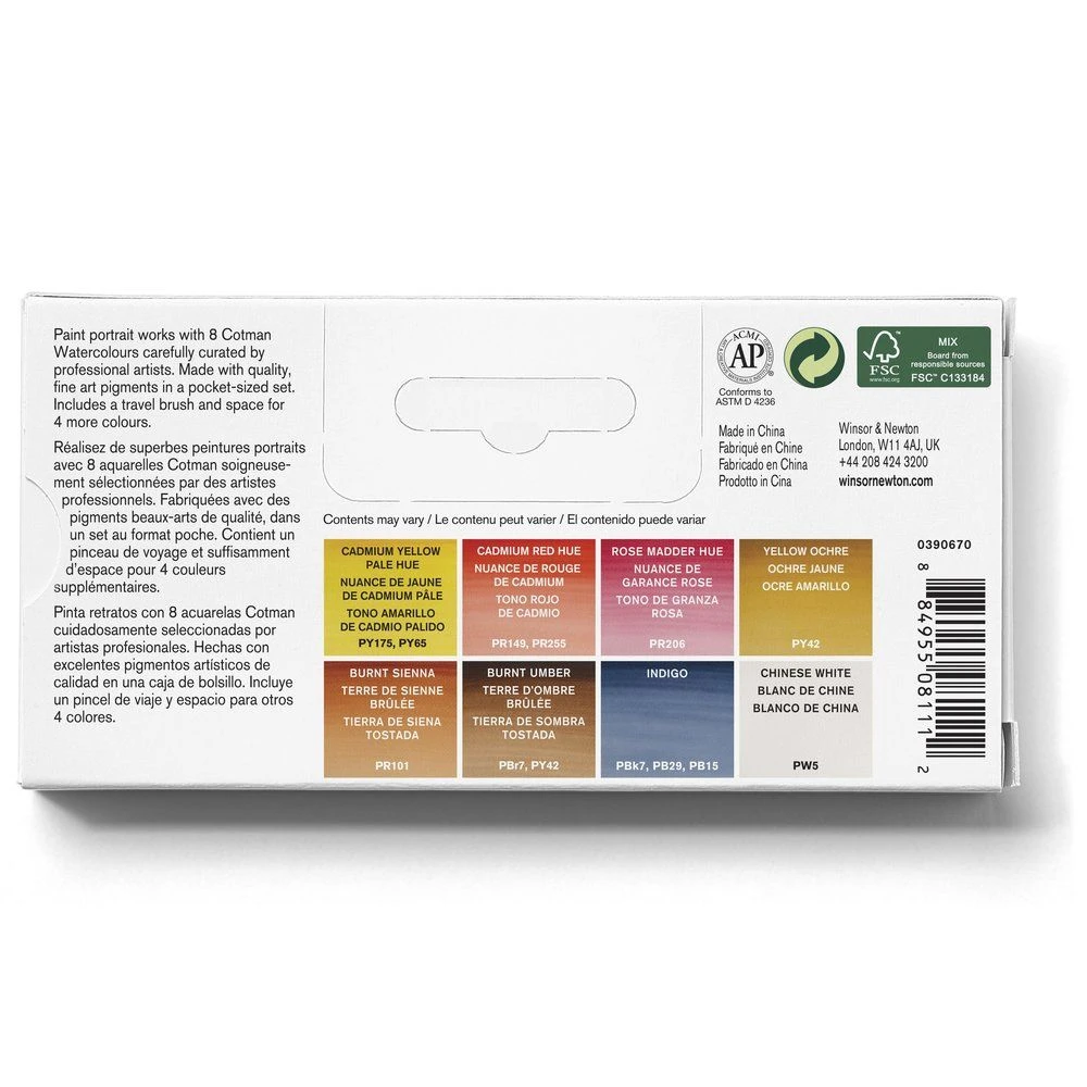 Winsor & Newton Cotman Watercolour Portrait Pocket Set 3 Winsor & Newton Cotman Watercolour Portrait Pocket Set - Image 3