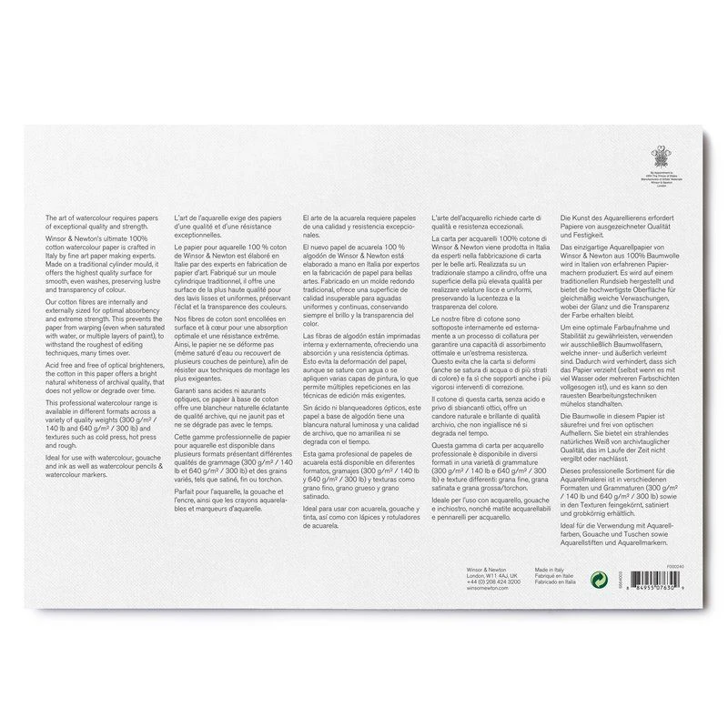 Winsor & Newton Professional Watercolour Cold Pressed Blocks 2 Winsor & Newton Professional Watercolour Cold Pressed Blocks - Image 2