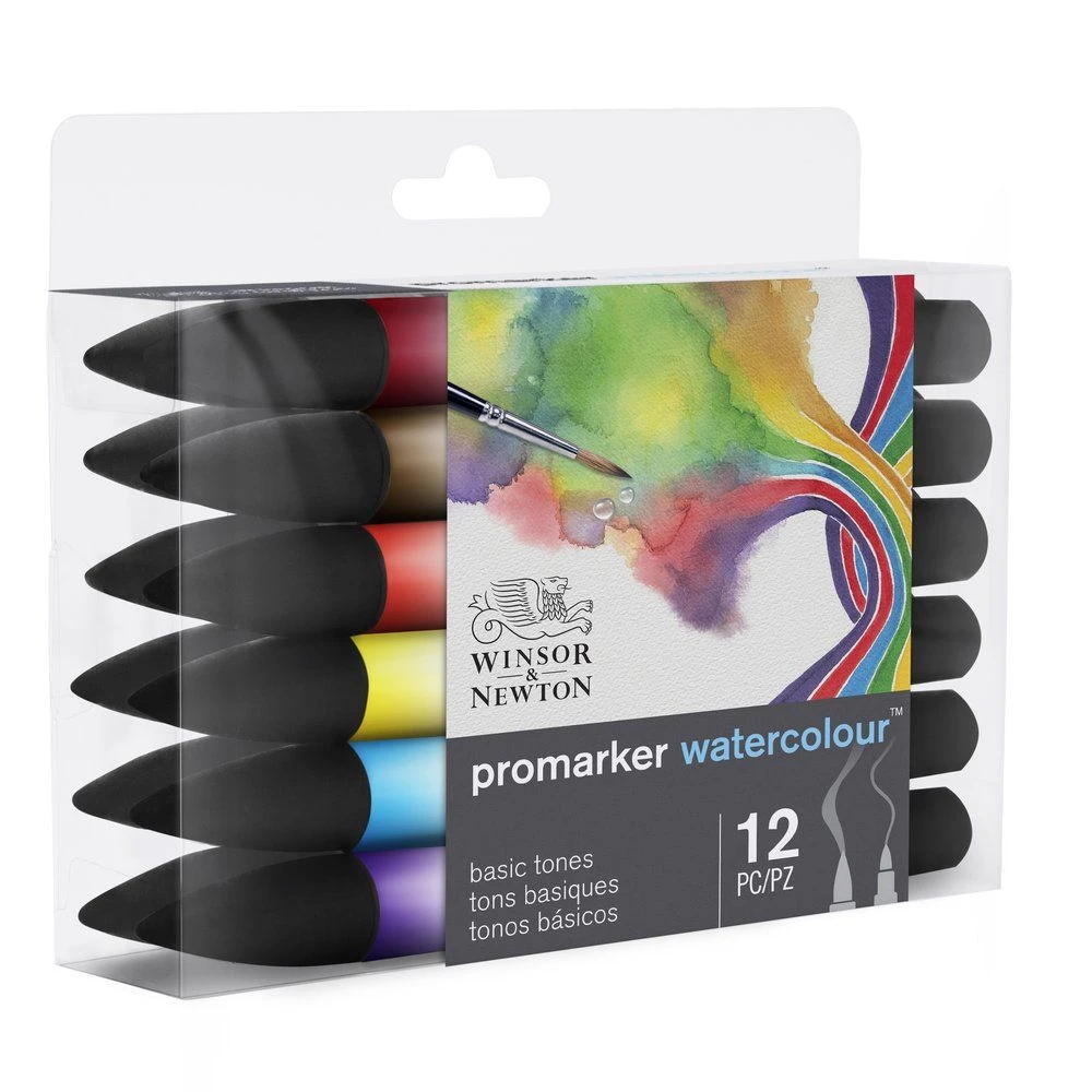 Winsor & Newton Promarker Watercolour Basic Tones 12 Set 1 Winsor & Newton Promarker Watercolour Basic Tones 12 Set