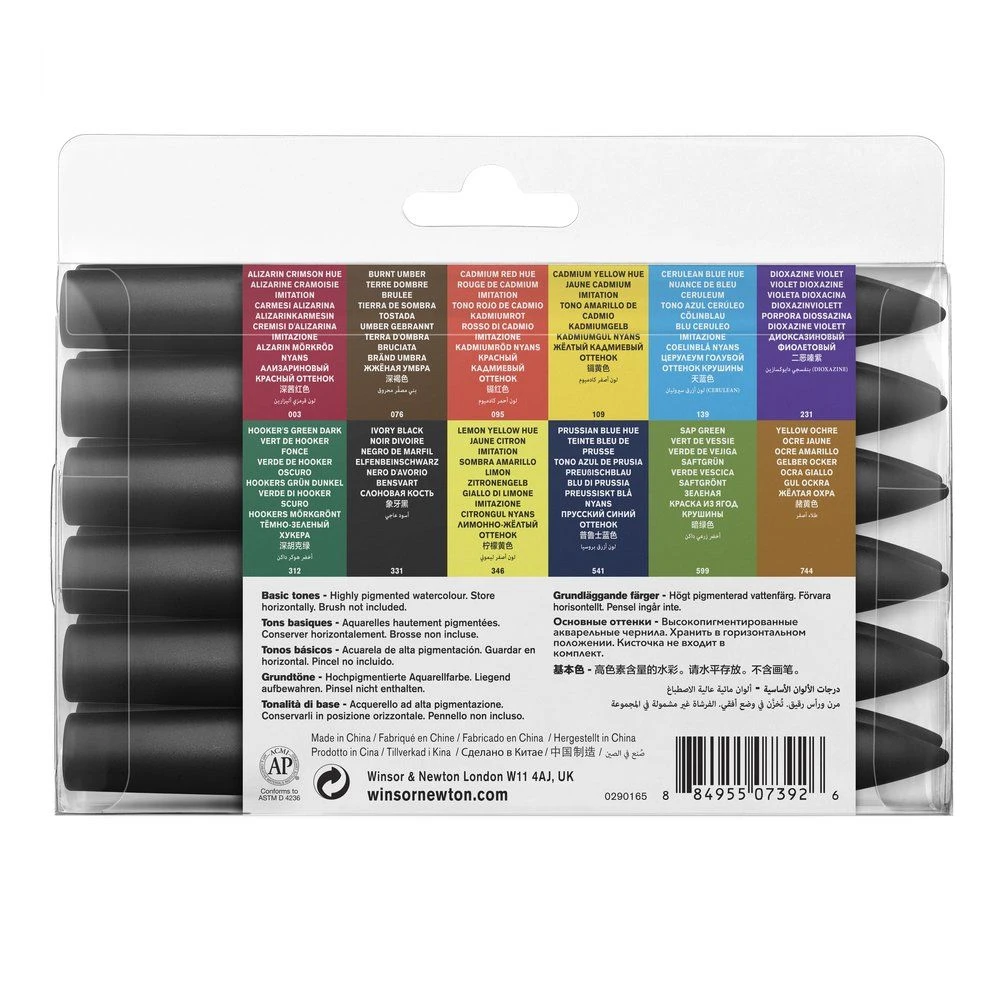 Winsor & Newton Promarker Watercolour Basic Tones 12 Set 4 Winsor & Newton Promarker Watercolour Basic Tones 12 Set - Image 4