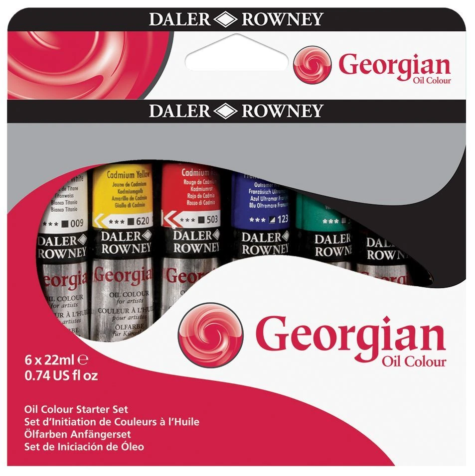 Daler-Rowney Daler Rowney Georgian Oil Colour Starter Set 6 X 22ml 1 Daler-Rowney Daler Rowney Georgian Oil Colour Starter Set 6 X 22ml
