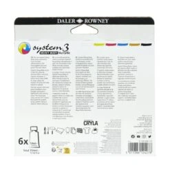 Daler-Rowney Daler Rowney System 3 Heavy Body Acrylic Process Set 6 X 59ml -Pencils Artists 2002114 d