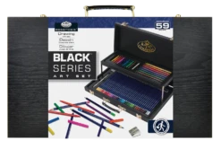 Royal & Langnickel Black Series Art Box 59pc Drawing Set