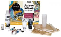 Pebeo Ultimate Pouring Medium & Accessories Set 44pc -Pencils Artists 2002187 a