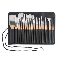 Studio 22 Synthetic Paint Brush Roll Set Of 24