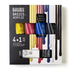 Liquitex Basics Acrylic Colour Set 4 X 75ml + 1 X 118ml