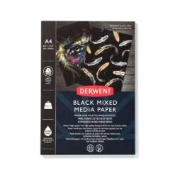 Derwent Black Mixed Media Paper Pad A4 -Pencils Artists 2002321 1