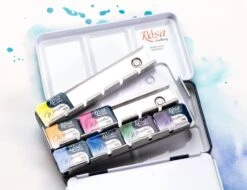 Rosa Gallery Watercolour Paint Classic Tin Set, 12 Whole Pans -Pencils Artists 2002503 c