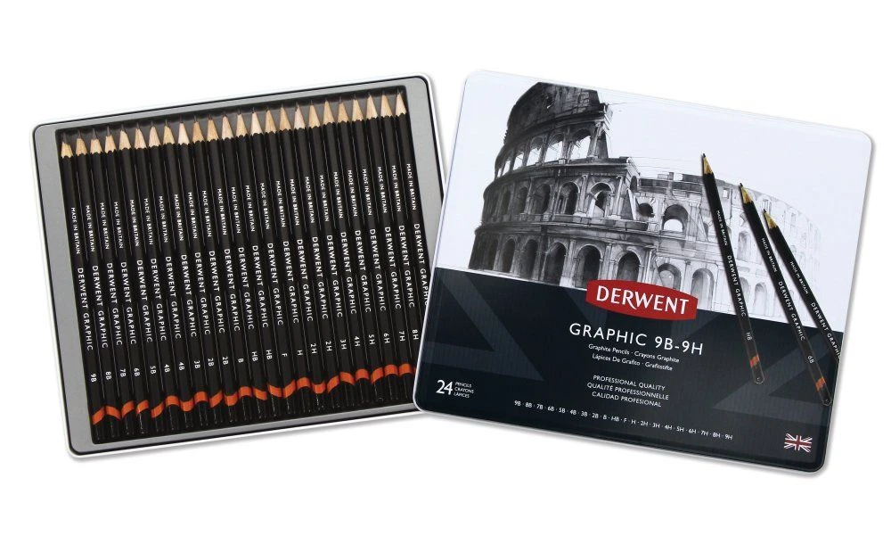 Derwent Graphic Pencils 24 Tin 2 Derwent Graphic Pencils 24 Tin - Image 2