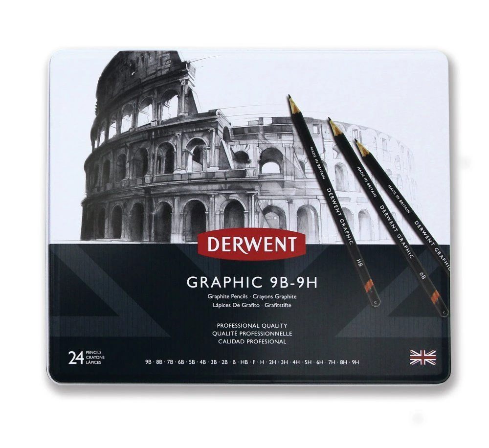 Derwent Graphic Pencils 24 Tin