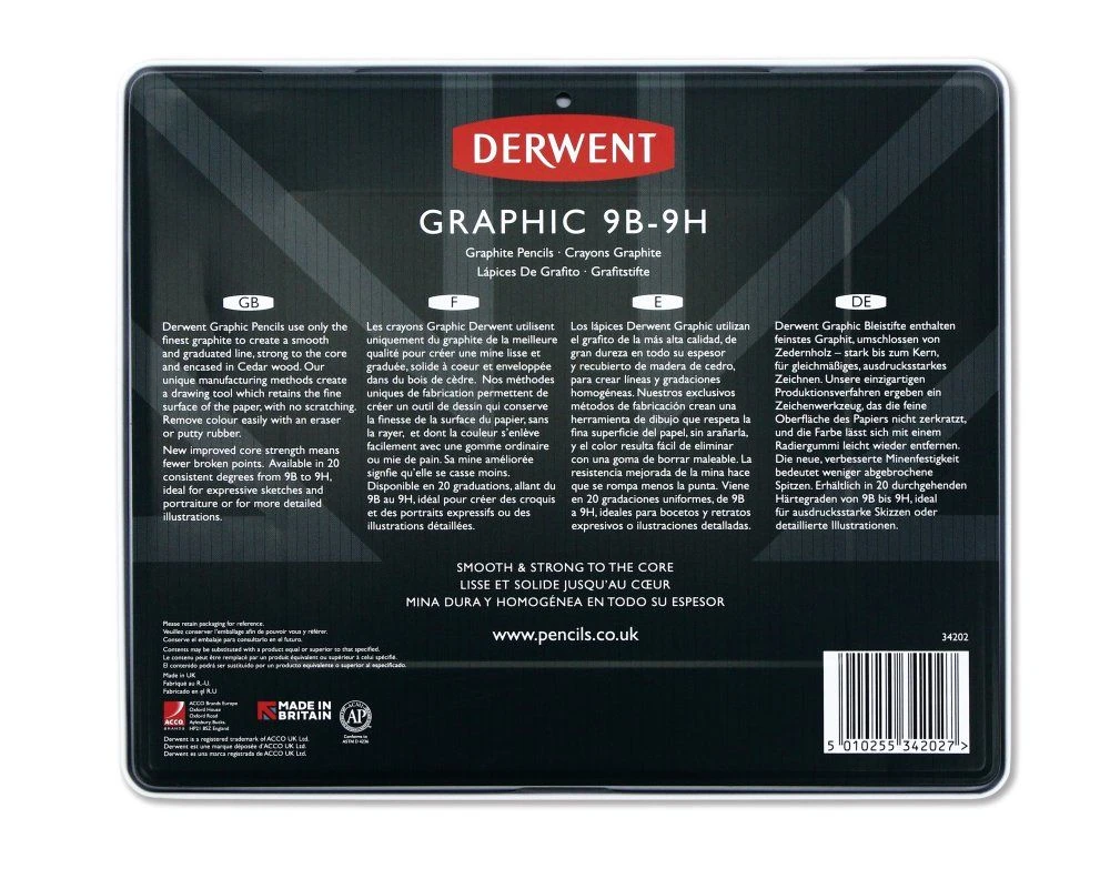 Derwent Graphic Pencils 24 Tin 3 Derwent Graphic Pencils 24 Tin - Image 3