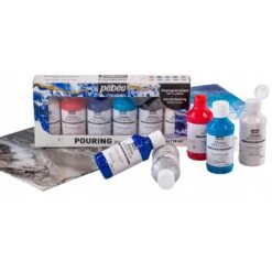 Pebeo Pouring Experiences Studio Acrylic Paint Set 6 X 118ml -Pencils Artists 524601 2
