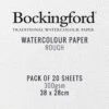 Bockingford Watercolour Paper 300gsm 28 X 38 Cm (Pack Of 20 Sheets) - Rough