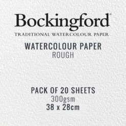 Bockingford Watercolour Paper 300gsm 28 X 38 Cm (Pack Of 20 Sheets) - Rough