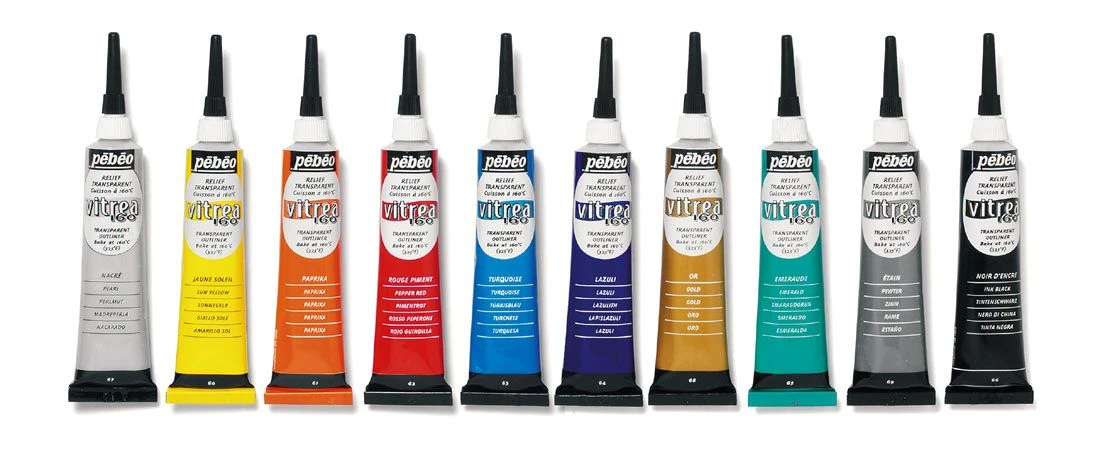 Pebeo Vitrea 160 Outliner Set 10 X 20ml 2 Pebeo Vitrea 160 Outliner Set 10 X 20ml - Image 2