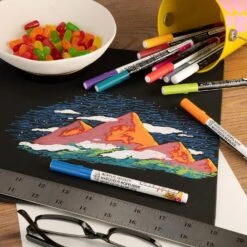 Royal & Langnickel 1.2mm Fine Tip Acrylic Markers Jewel Set 12pc -Pencils Artists tumbnail 05f12ab8 78bd 4388 bc3e 71a14b953a2b