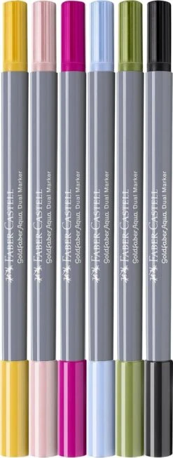 Faber-Castell Goldfaber Aqua Dual Marker Lettering Set 6pc -Pencils Artists tumbnail 154c4378 da7d 4118 9d14 9215f2d8d0f7