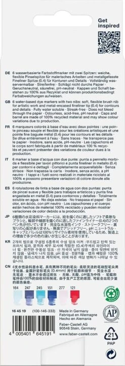 Faber-Castell Goldfaber Aqua Dual Marker Seaside Lettering Set 6pc