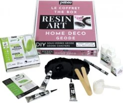 Pebeo Resin Art Home Deco Geode Coaster Box Set