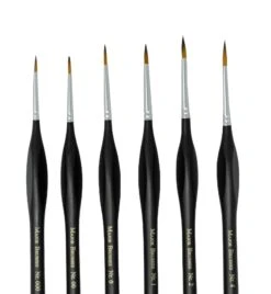 Major Brushes Triangular Grip Model Painting Brush Set Of 6
