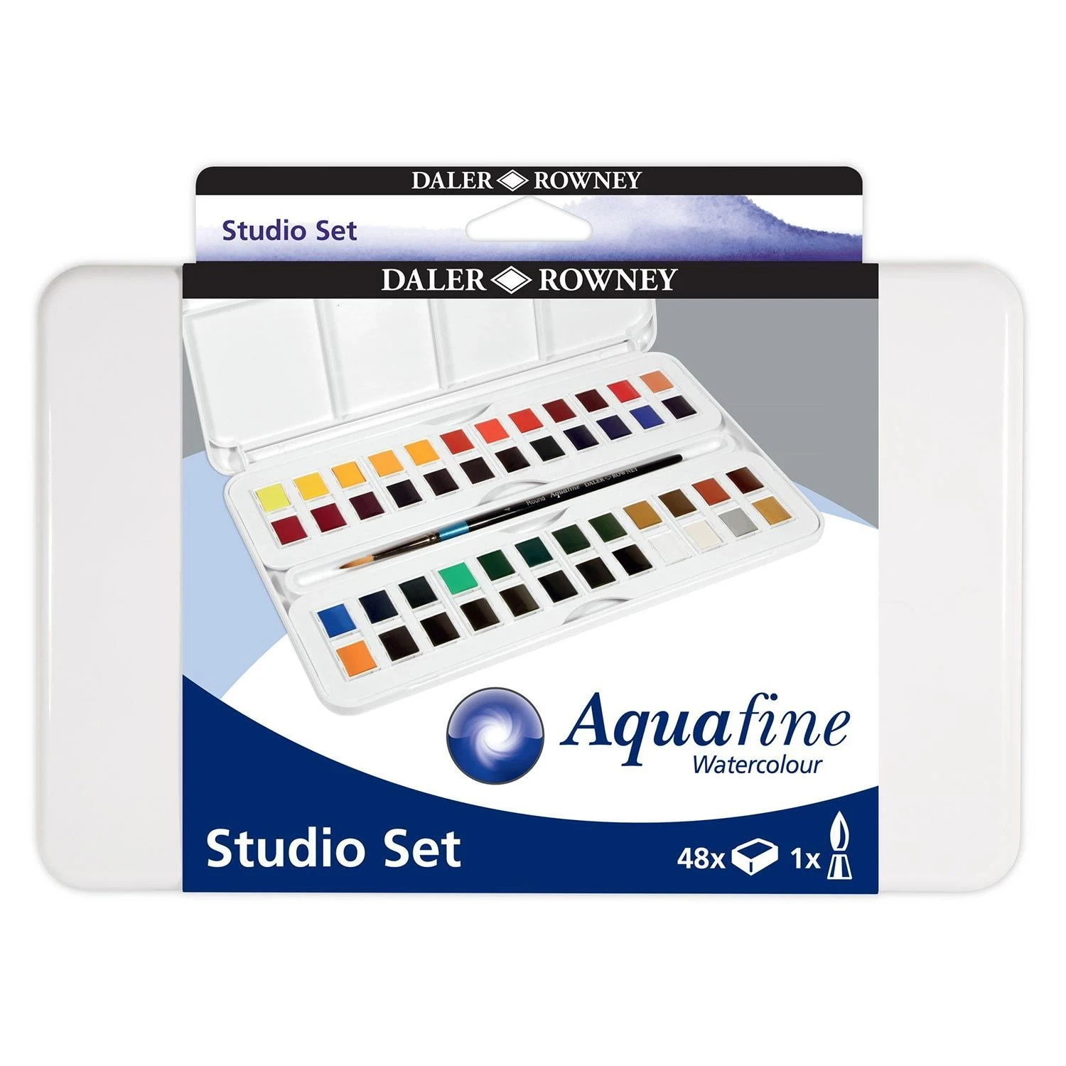 Daler-Rowney Daler Rowney Aquafine Watercolour Studio Set Of 48 Colours 1 Daler-Rowney Daler Rowney Aquafine Watercolour Studio Set Of 48 Colours