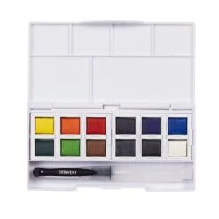Derwent Watercolour Paint Pan Set 12 Colours -Pencils Artists tumbnail 3f40d5d7 3b4b 4410 9339 2b8e118c7b99