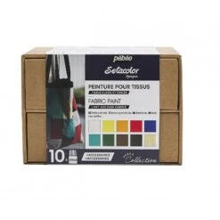 Pebeo Setacolor Opaque Collection Set #2 10 X 45ml & Accessories