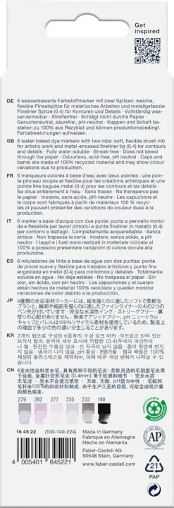 Faber-Castell Goldfaber Aqua Dual Marker Shades Of Grey Set 6pc