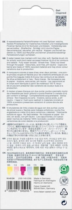 Faber-Castell Goldfaber Aqua Dual Marker Lettering Set 6pc