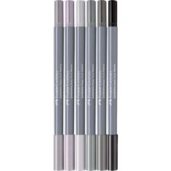 Faber-Castell Goldfaber Aqua Dual Marker Shades Of Grey Set 6pc -Pencils Artists tumbnail 7123a1c0 9280 40fd 8839 8df71d8bf6e3
