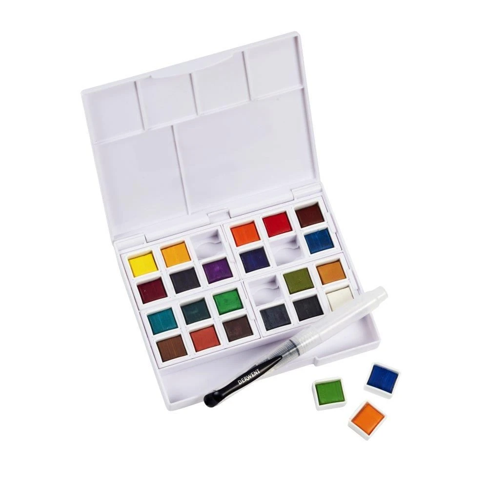 Derwent Watercolour Paint Pan Set 24 Colours 5 Derwent Watercolour Paint Pan Set 24 Colours - Image 5