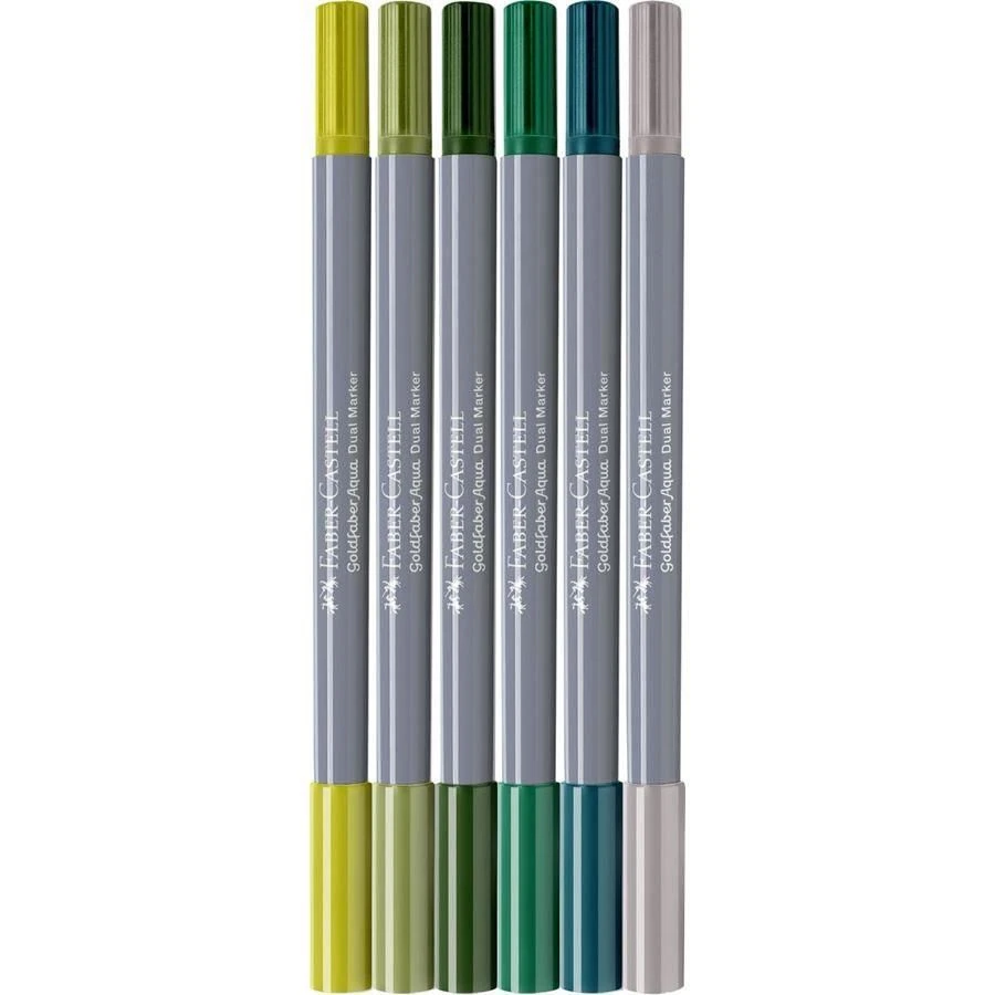 Faber-Castell Goldfaber Aqua Dual Marker Jungle Lettering Set 6pc 3 Faber-Castell Goldfaber Aqua Dual Marker Jungle Lettering Set 6pc - Image 3